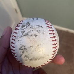 Autographed baseball