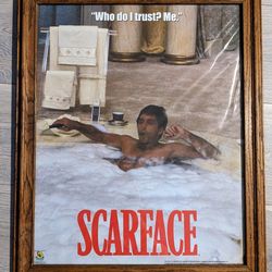 Large Scarface "Who Do I Trust? Me." Framed Movie Poster - 24x19 - Officially Licensed - Brand New Sealed