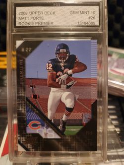 2008 Upper Deck Matt Forte Rookie Gem Mint 10