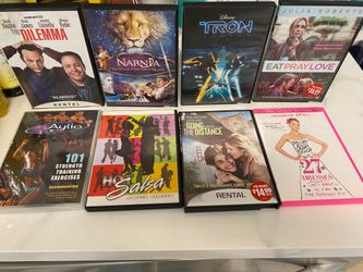 Random DVD movies, salsa, exercise