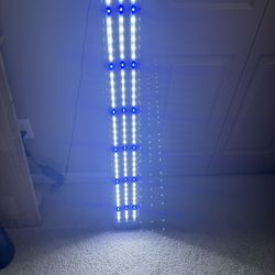 Aquarium fish tank 4’ LED white + blue strip light with digital timer 