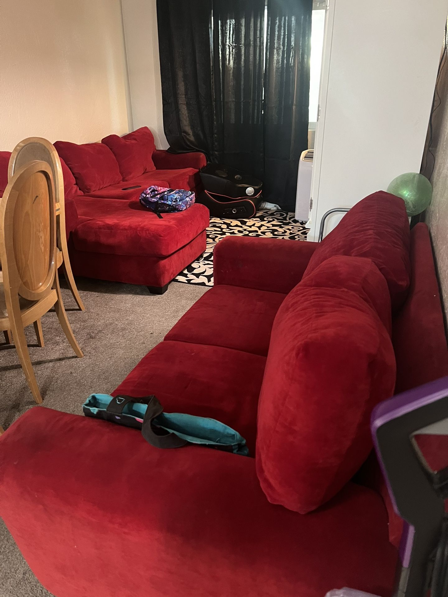 Send Offer Red Salsa Velvet Sofas 