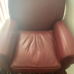 Red Leather Club Chair!