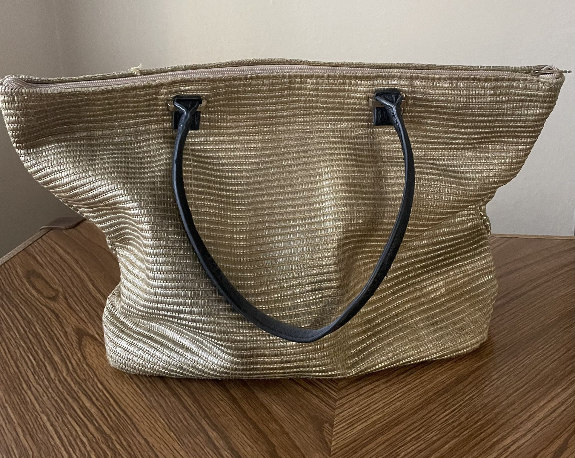 Gold Shimmery Beach Bag