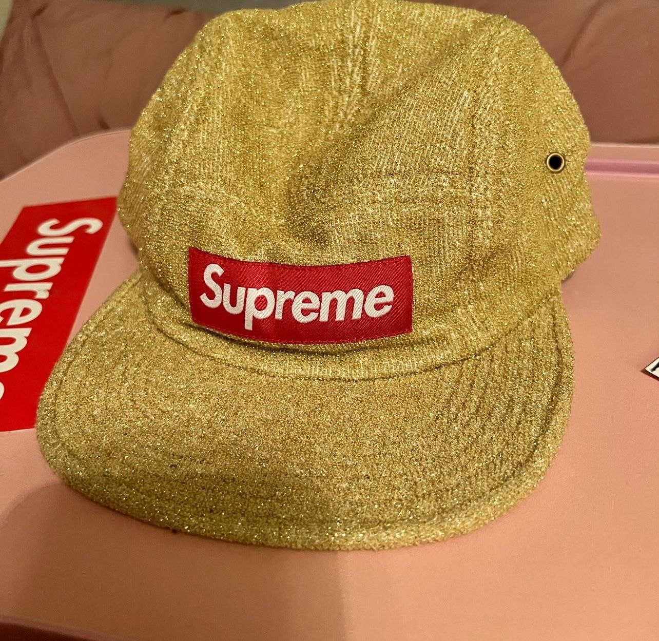 Supreme Glitter Terry Camp Cap