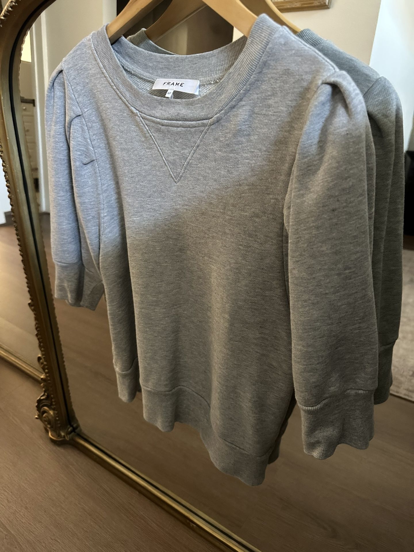 Frame Cotton Puff Sleeve Sweatshirt 