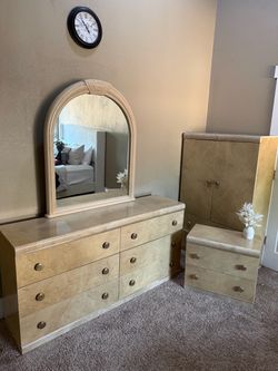 Room dressers and bed