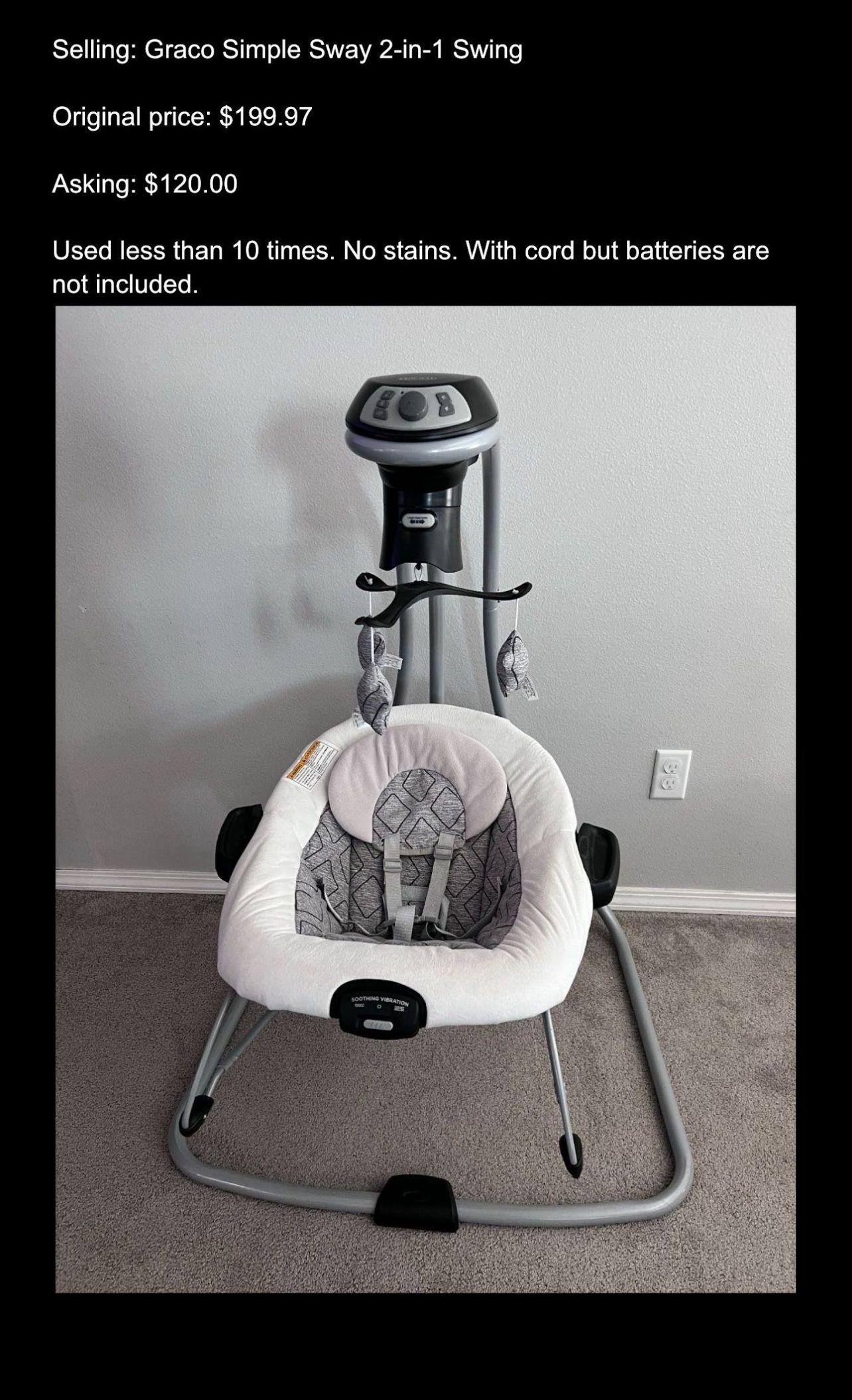 Graco Simple Sway 2-in-1 Swing