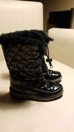 Snow boots kids size 10m black unisex