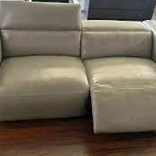 COPA GRAY LEATHER POWER RECLINING SOFA