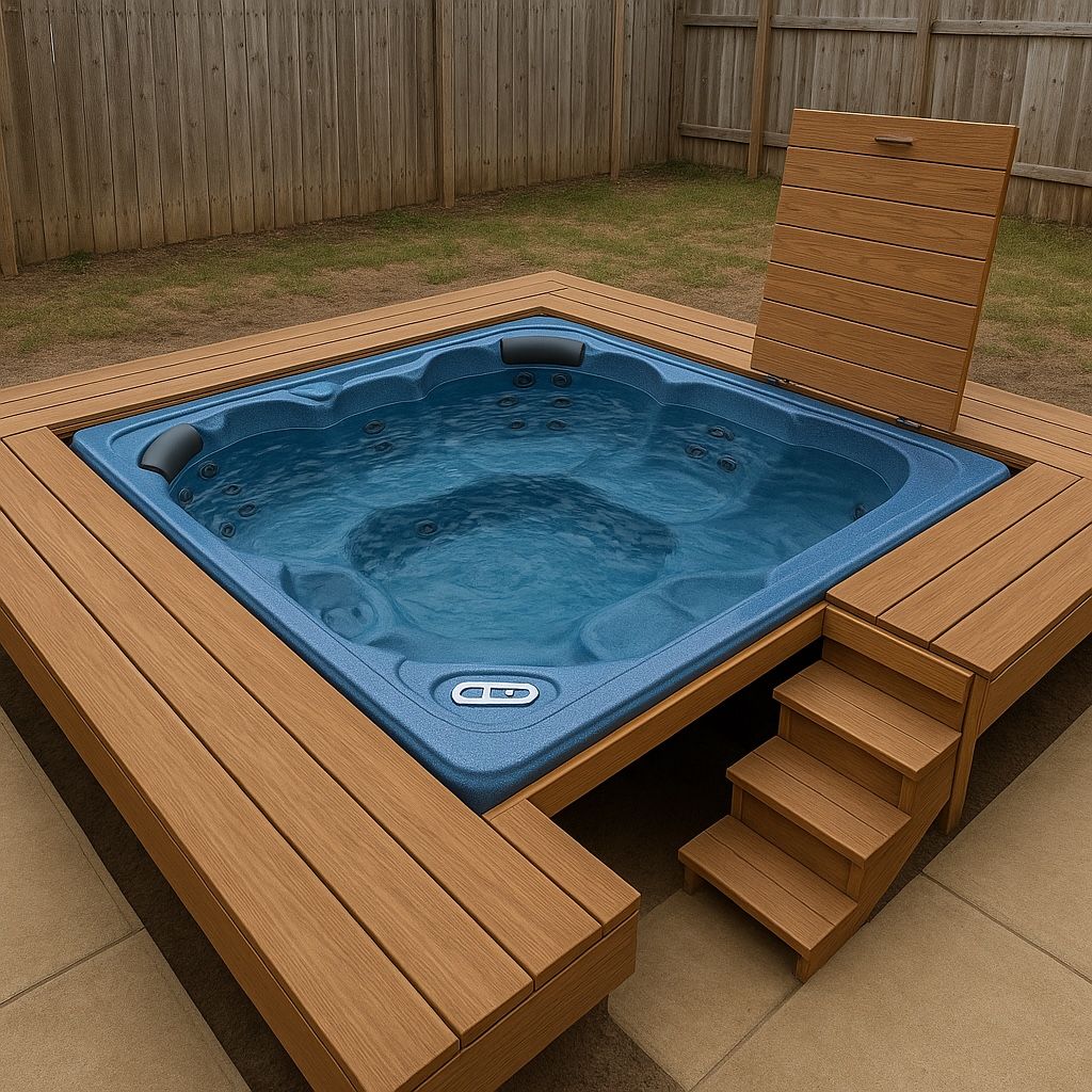 Built In Hot Tub W Deck 5 To Choose From $2850-$4850