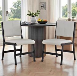 Dining chairs white or grey - set of 2