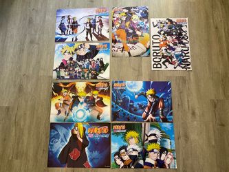 Lot of 8 Naruto Posters Poster Shippuden Shoen Jump 11” x 16.5” inches All 8 For $10 I have about 30 sets of 8 posters Great for gifts room decor fr