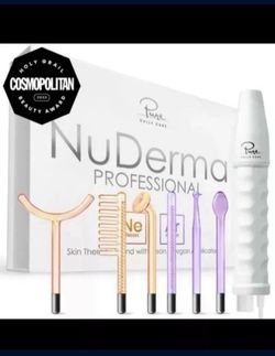 NuDerma Professional Skin Therapy Wand - Portable Skin Therapy Machine Hair Growth + more