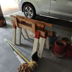 Free, Metal And 2x4 Saw Horses