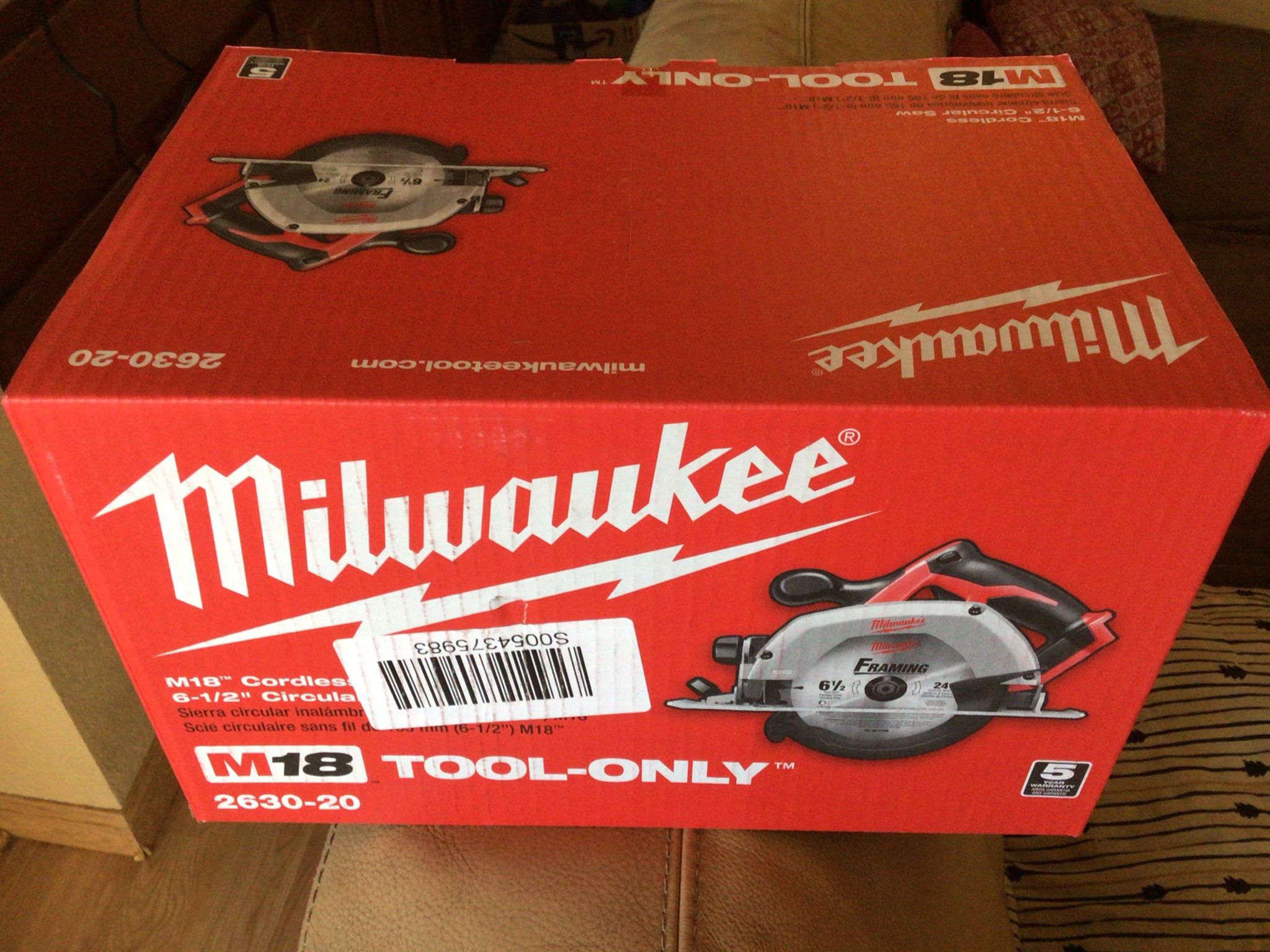 Milwaukee M18 Circular Saw 6-1/2”.  Brand NEW.  Tool Only. 