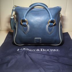 "Dooney & Bourke" Large Blue Florentine Satchel