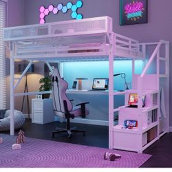 Queen Loft Bed With Desk