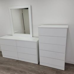 Dresser Whit Mirror And Chest  ▪︎ Cómoda Con Espejo Y Gavetero 