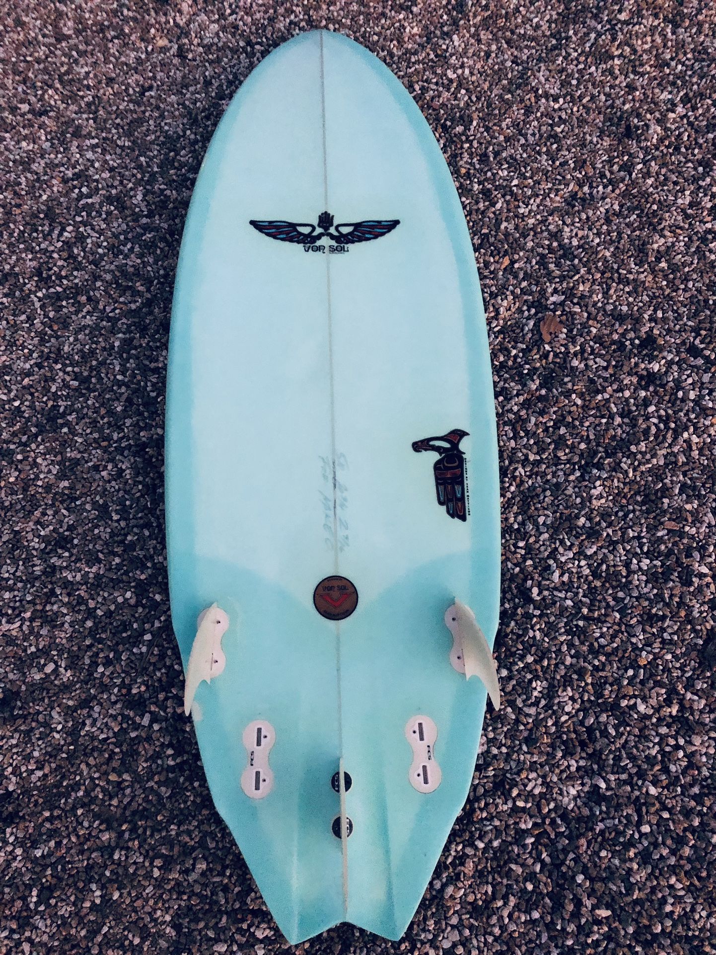 Surfboard Sale, 5’10” Von Sol Viper Hybrid Fish Surfboard For Sale