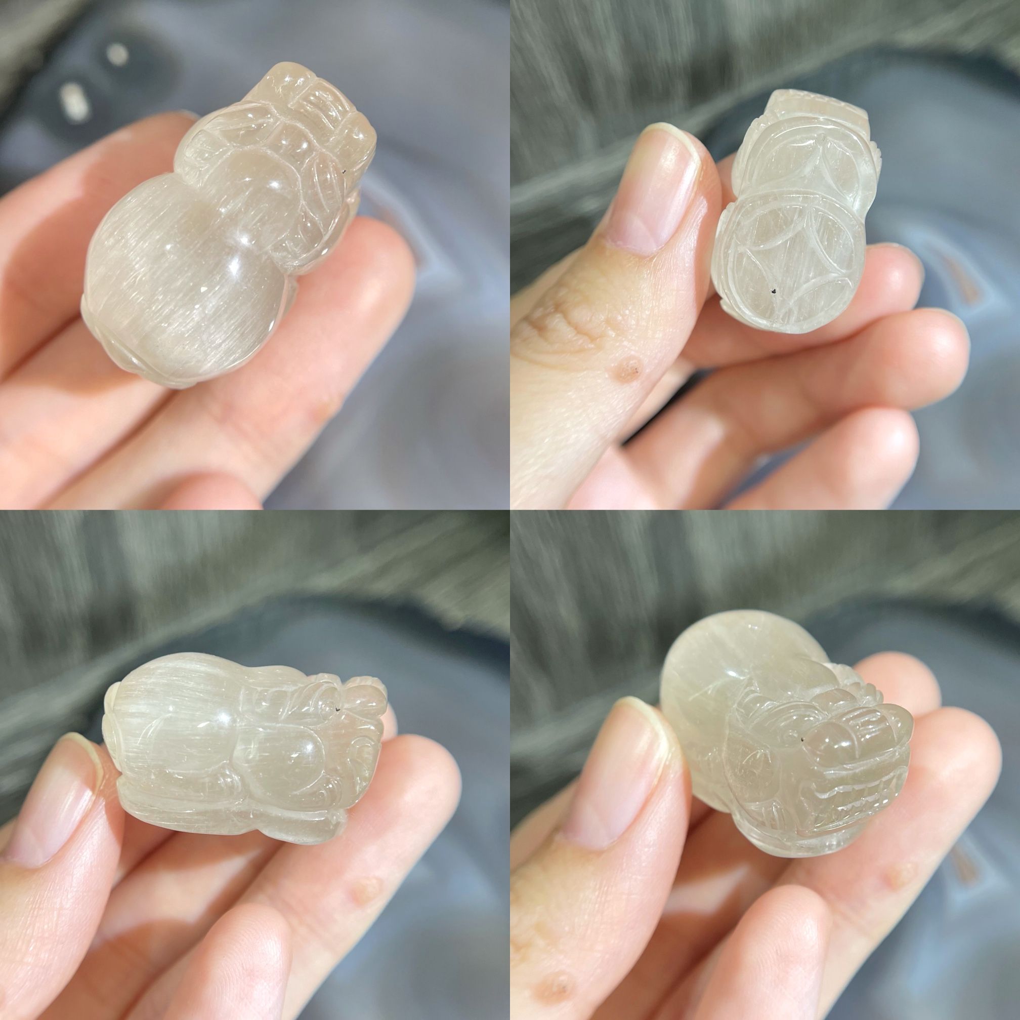 RARE White Rutilated Brave Troops Charm/ Pendant Chinese Fengshui Jewelry