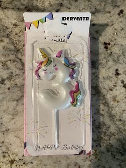Unicorn 3 Candle (used once)