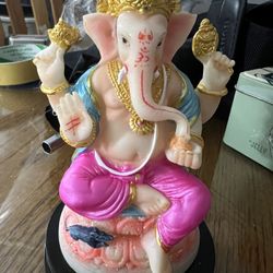 5 Inch Shri Ganesh Murti - Handcrafted, Colorful, NEW 