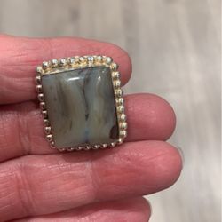 COOL AGATE RING-sz. 8