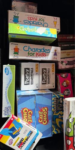 Board and card games that are left starting at $5-12
