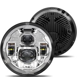 LED Round Headlights - 7 Inch - HWSTAR 