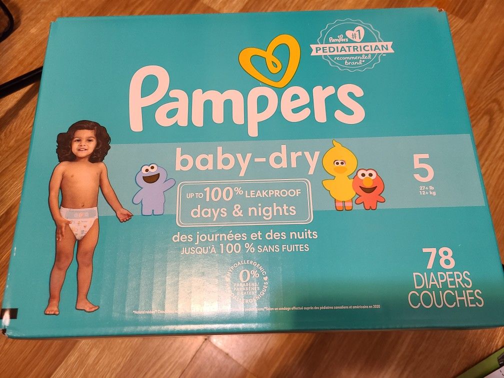 Pampers Diapers Size 5 (Boxed 78ct)