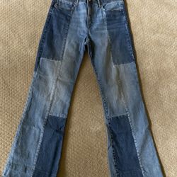 GAP 70’s Flare Womens Patchwork Denim HOLD CRYSTAL SALE PENDING