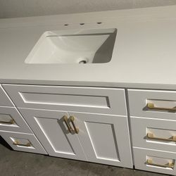 vanity 48" NUEVO con cuarzo 