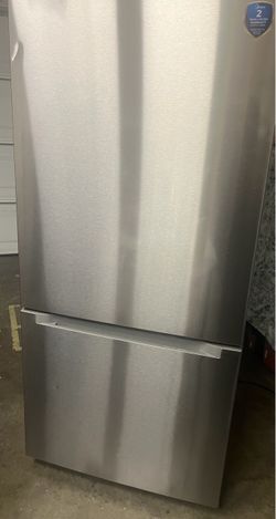 Midea Stainless Steel Bottom Freezer Refrigerator