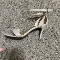 Nude Ankle Strap Heel