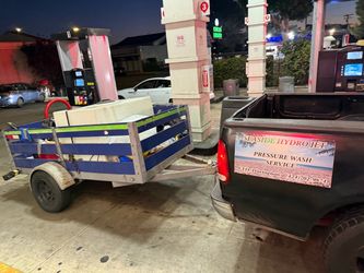 Trailer. With. Pressure washer 200 gal tank