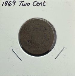1869 US Two Cent Piece
