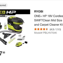Ryobi swift clean spot cleaner with battery and charger