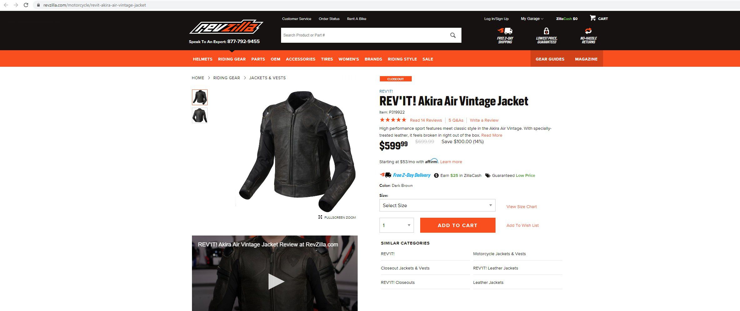 REVit Akira vintage perforated jacket with back protection eu size 56 motorcycle gear