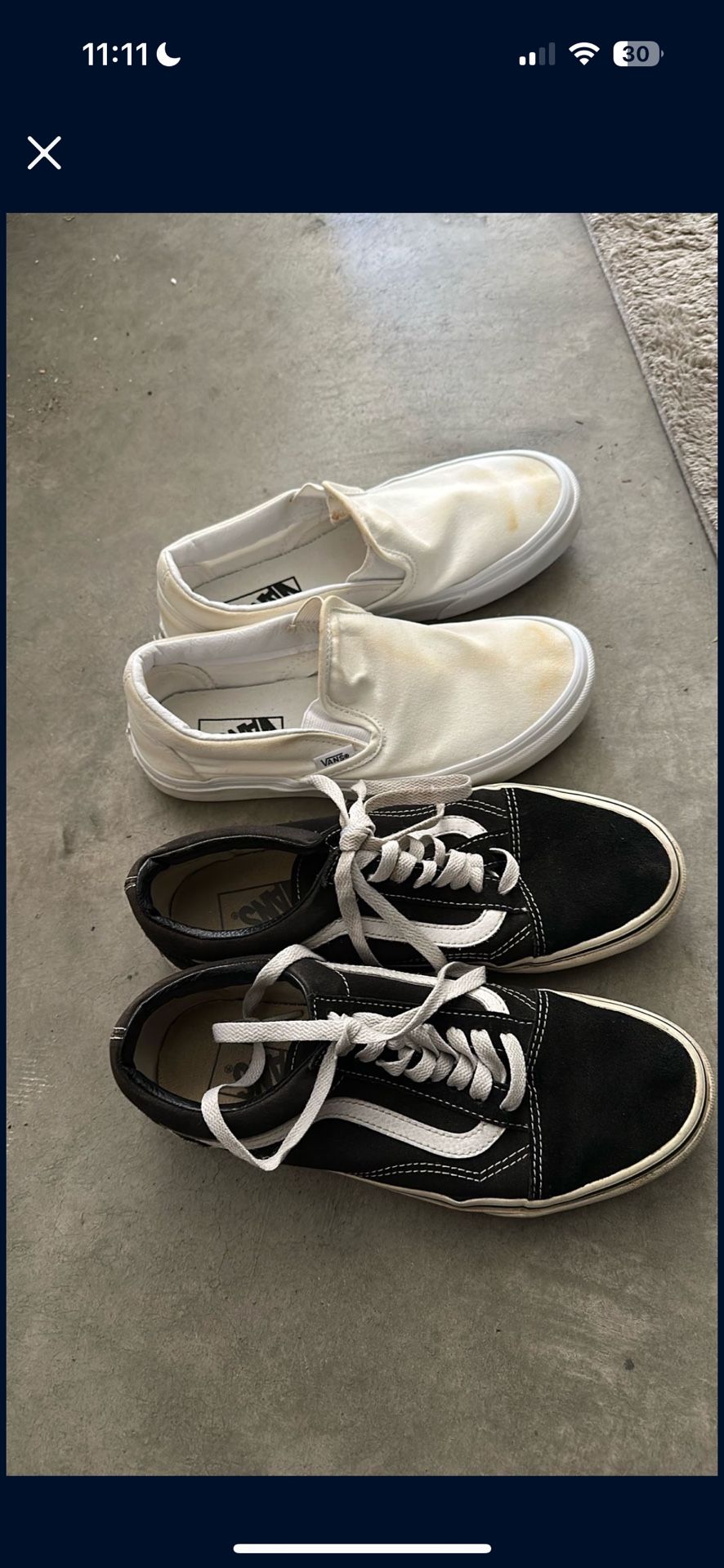 Vans BOTH FOR $30