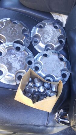 Dodge Ram Chrome center caps and lug nuts