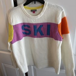 Vince Camuto "SKI" sweater with multi-colored blocking