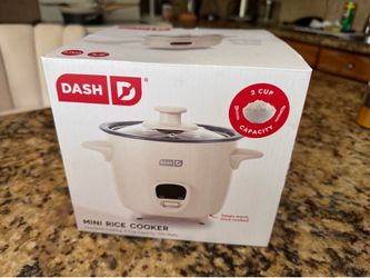 Dash Mini Rice Cooker 2-Cup Capacity White Compact Portable Steamer Tested