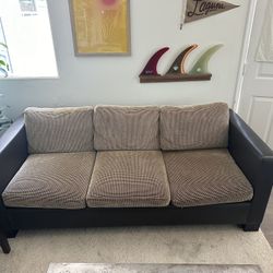 Brown Leather Sofa