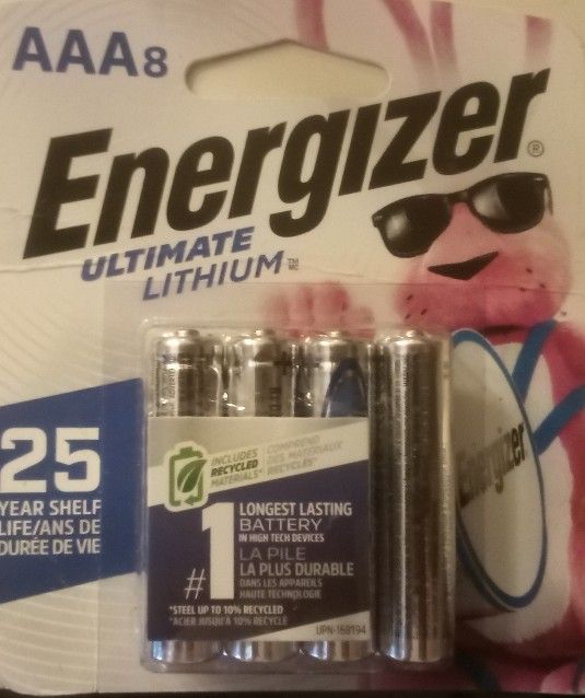 Brand New 8 Pack Energizer AA & AAA Ultimate Lithium Batteries Up To 40% Off Of Retail
