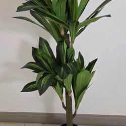5ft Faux Dracaena in an 11in (Tall) Blue Resin Planter @ Lasting Creations