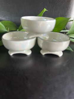 Art Deco Opalescent lusterware Porcelain Salt bowls Cira 1(contact info removed) R &S Germany.