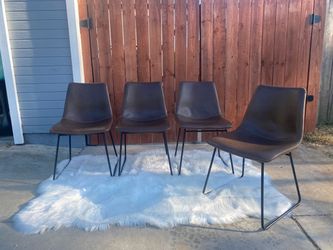 4 black dining chairs