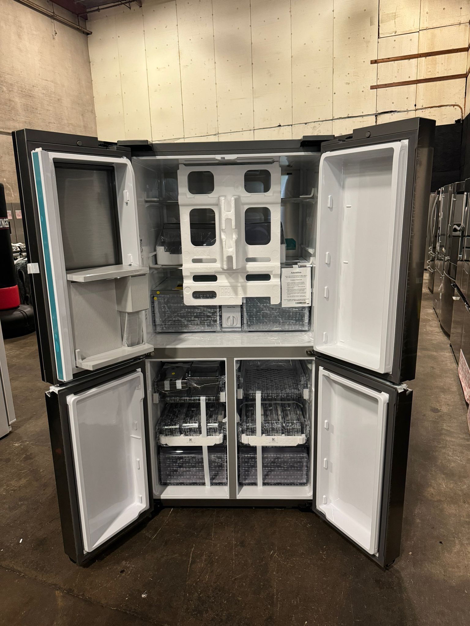 New Scratch & Dent Samsung 4 Door Refrigerator. Delivery Available