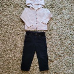 Knit Sweater And Corduroy Pants
